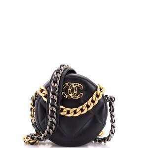 Chanel 19 Round Clutch With Chain #243936C25B